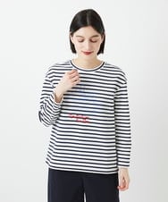 PHKGE44190 GEORGES RECH(小さいサイズ)(メゾン ドゥ サンク) ロゴポンチジャージーカットソー ネイビー