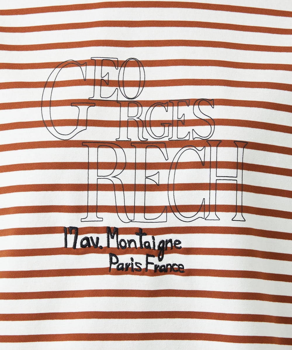 PHKGE44190 GEORGES RECH(小さいサイズ)(メゾン ドゥ サンク) ロゴポンチジャージーカットソー ネイビー