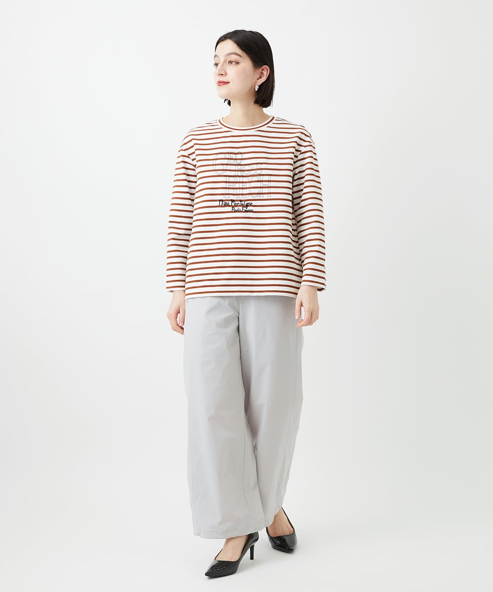 PHKGE44190 GEORGES RECH(小さいサイズ)(メゾン ドゥ サンク) ロゴポンチジャージーカットソー ネイビー