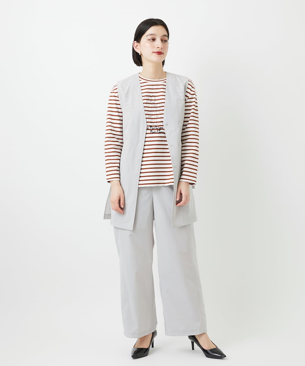 PHKGE44190 GEORGES RECH(小さいサイズ)(メゾン ドゥ サンク) ロゴポンチジャージーカットソー ネイビー