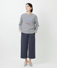 PHKGE44190 GEORGES RECH(小さいサイズ)(メゾン ドゥ サンク) ロゴポンチジャージーカットソー ネイビー