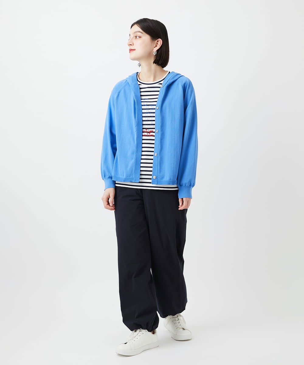 PHKGE44190 GEORGES RECH(小さいサイズ)(メゾン ドゥ サンク) ロゴポンチジャージーカットソー ネイビー