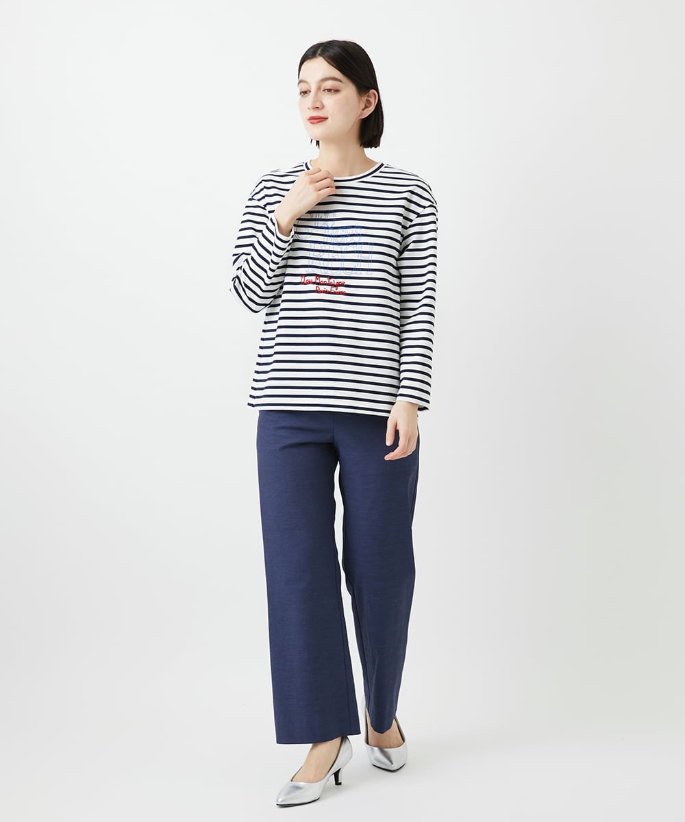 PHKGE44190 GEORGES RECH(小さいサイズ)(メゾン ドゥ サンク) ロゴポンチジャージーカットソー ネイビー