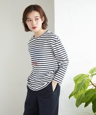 PHKGE44190 GEORGES RECH(小さいサイズ)(メゾン ドゥ サンク) ロゴポンチジャージーカットソー ネイビー
