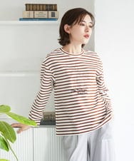 PHKGE44190 GEORGES RECH(小さいサイズ)(メゾン ドゥ サンク) ロゴポンチジャージーカットソー ネイビー