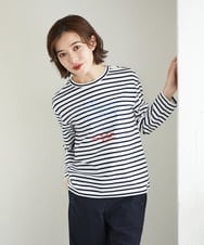 PHKGE44190 GEORGES RECH(小さいサイズ)(メゾン ドゥ サンク) ロゴポンチジャージーカットソー ネイビー