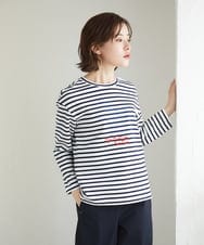 PHKGE44190 GEORGES RECH(小さいサイズ)(メゾン ドゥ サンク) ロゴポンチジャージーカットソー ネイビー