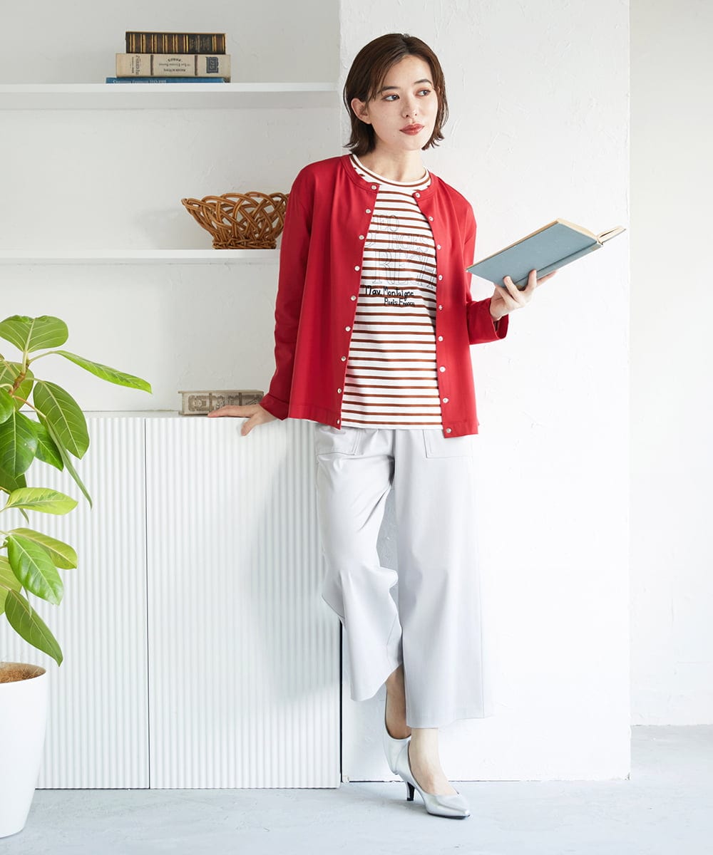 PHKGE44190 GEORGES RECH(小さいサイズ)(メゾン ドゥ サンク) ロゴポンチジャージーカットソー ネイビー