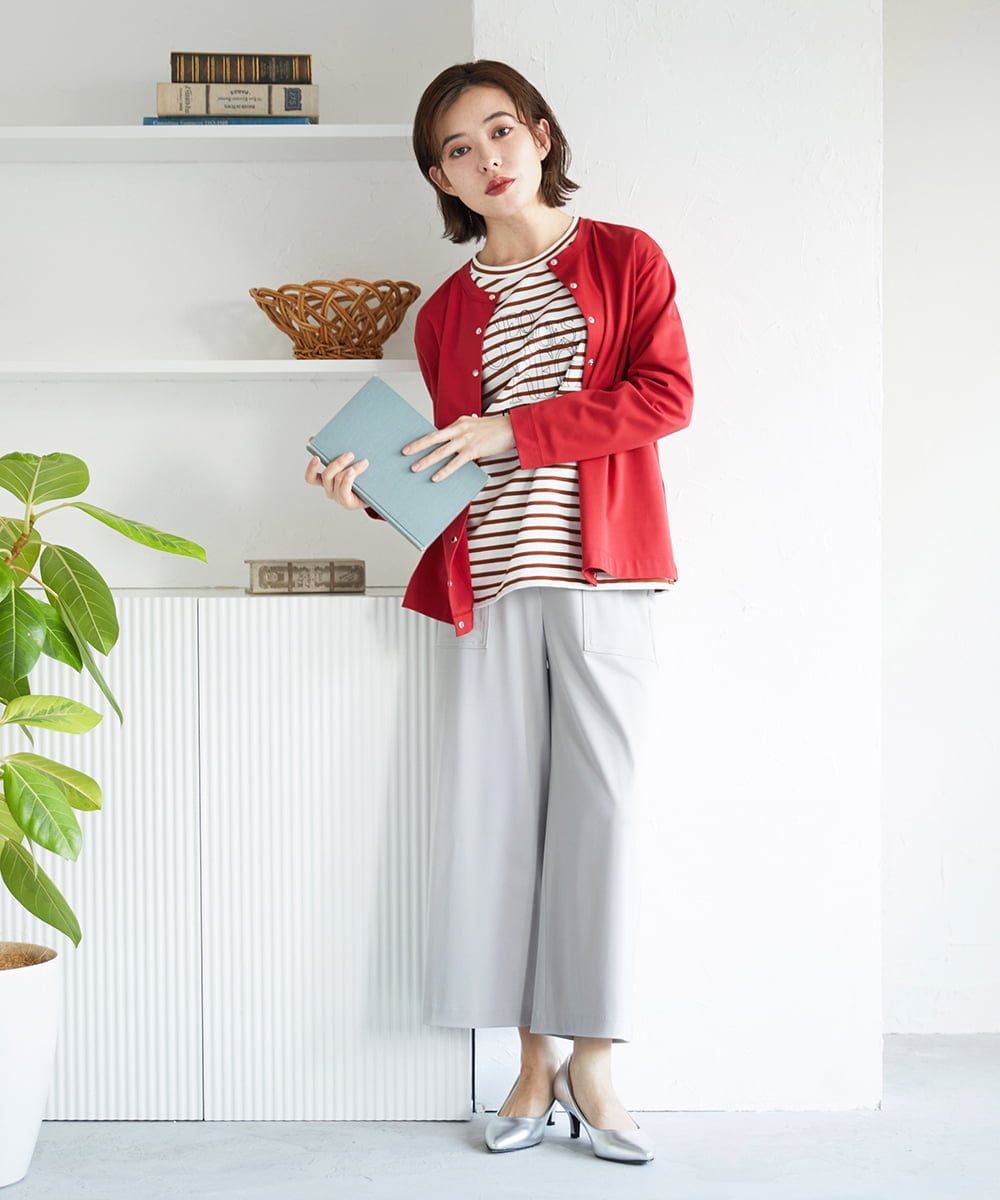 PHKGE44190 GEORGES RECH(小さいサイズ)(メゾン ドゥ サンク) ロゴポンチジャージーカットソー ネイビー