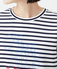 PHKGE44190 GEORGES RECH(小さいサイズ)(メゾン ドゥ サンク) ロゴポンチジャージーカットソー ネイビー