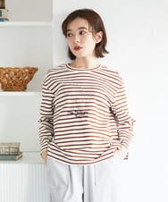 PHKGE44190 GEORGES RECH(小さいサイズ)(メゾン ドゥ サンク) ロゴポンチジャージーカットソー ベージュ