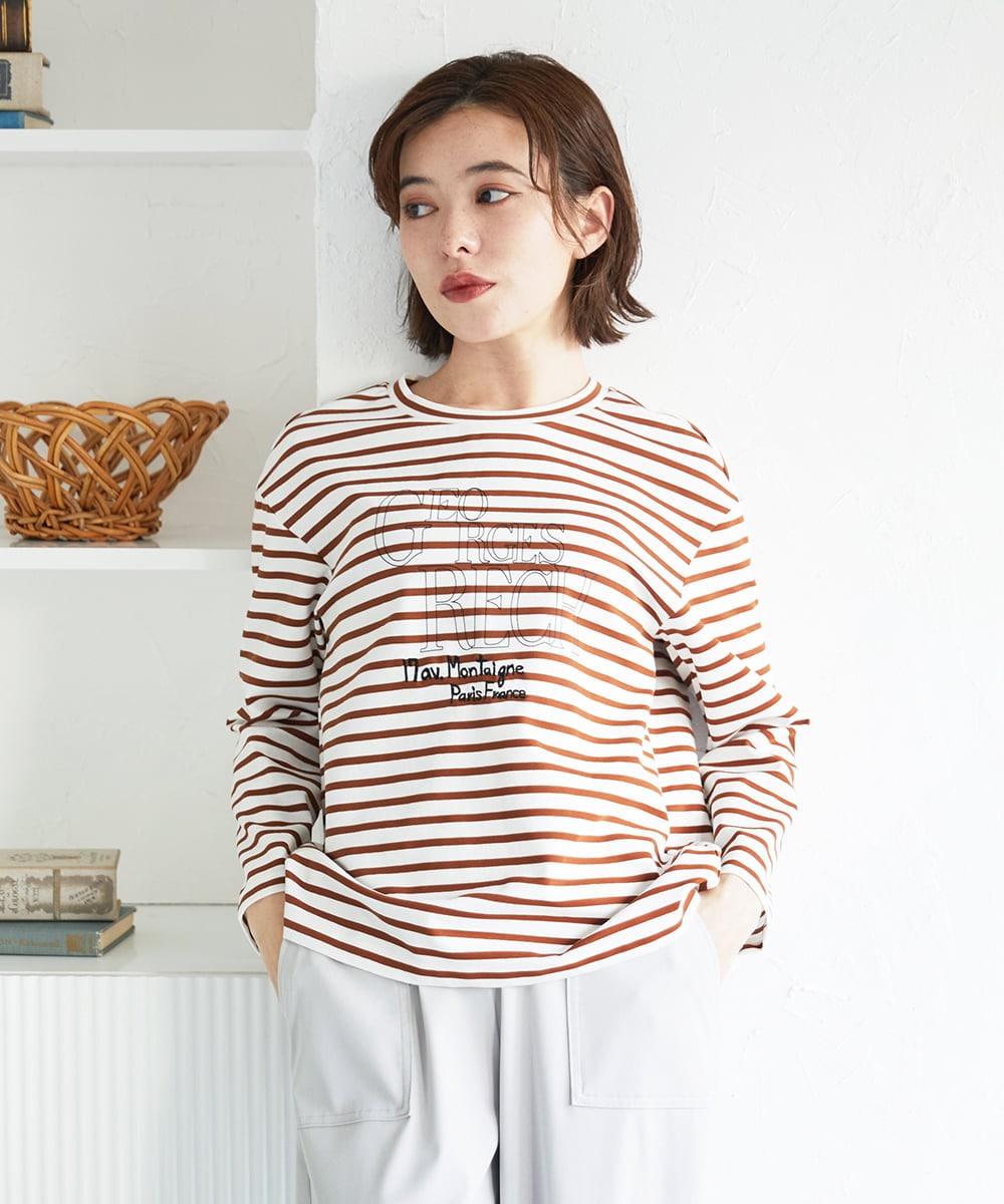 PHKGE44190 GEORGES RECH(小さいサイズ) ロゴポンチジャージーカットソー