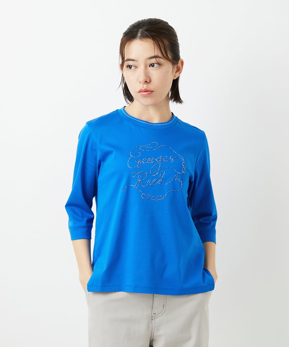 PHKGE45170 GEORGES RECH(小さいサイズ) [接触冷感]ラメコード刺繍ロゴカットソー