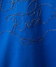 PHKGE45170 GEORGES RECH(小さいサイズ)(メゾン ドゥ サンク) [接触冷感]ラメコード刺繍ロゴカットソー ブルー