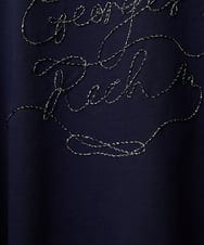 PHKGE45170 GEORGES RECH(小さいサイズ)(メゾン ドゥ サンク) [接触冷感]ラメコード刺繍ロゴカットソー ブルー