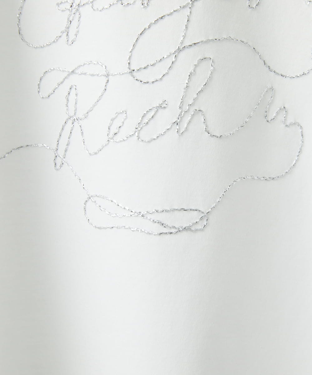 PHKGE45170 GEORGES RECH(小さいサイズ)(メゾン ドゥ サンク) [接触冷感]ラメコード刺繍ロゴカットソー ブルー