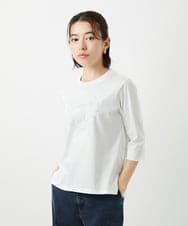 PHKGE45170 GEORGES RECH(小さいサイズ)(メゾン ドゥ サンク) [接触冷感]ラメコード刺繍ロゴカットソー ブルー