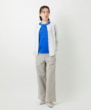 PHKGE45170 GEORGES RECH(小さいサイズ)(メゾン ドゥ サンク) [接触冷感]ラメコード刺繍ロゴカットソー ブルー