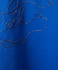 PHKGE45170 GEORGES RECH(小さいサイズ)(メゾン ドゥ サンク) [接触冷感]ラメコード刺繍ロゴカットソー ブルー