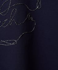 PHKGE45170 GEORGES RECH(小さいサイズ)(メゾン ドゥ サンク) [接触冷感]ラメコード刺繍ロゴカットソー ブルー