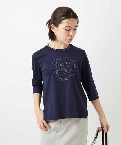 PHKGE45170 GEORGES RECH(小さいサイズ) [接触冷感]ラメコード刺繍ロゴカットソー