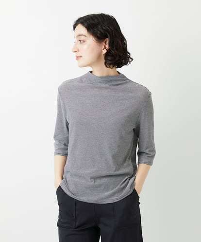 PHKGE49140 GEORGES RECH(小さいサイズ)  [日本製]ボトルネックセミシアーボーダーカットソー