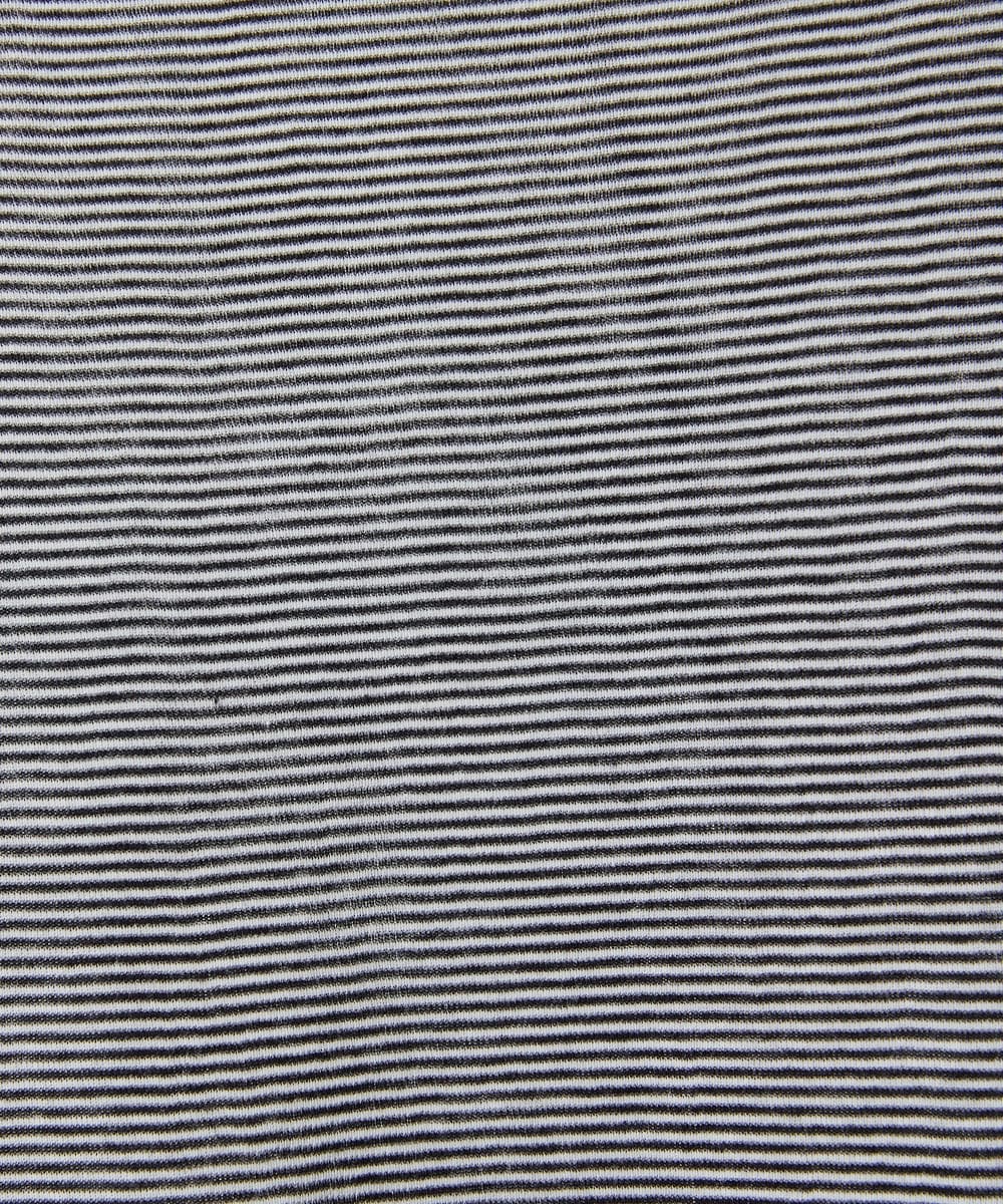 PHKGE49140 GEORGES RECH(小さいサイズ)(メゾン ドゥ サンク)  [日本製]ボトルネックセミシアーボーダーカットソー ダークグレー