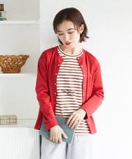 PHKGE50250 GEORGES RECH(小さいサイズ)(メゾン ドゥ サンク) ジャージースナップカーディガン レッド