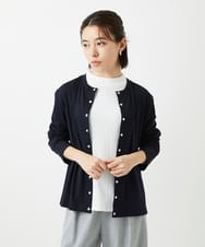 PHKGE50250 GEORGES RECH(小さいサイズ)(メゾン ドゥ サンク) ジャージースナップカーディガン ネイビー
