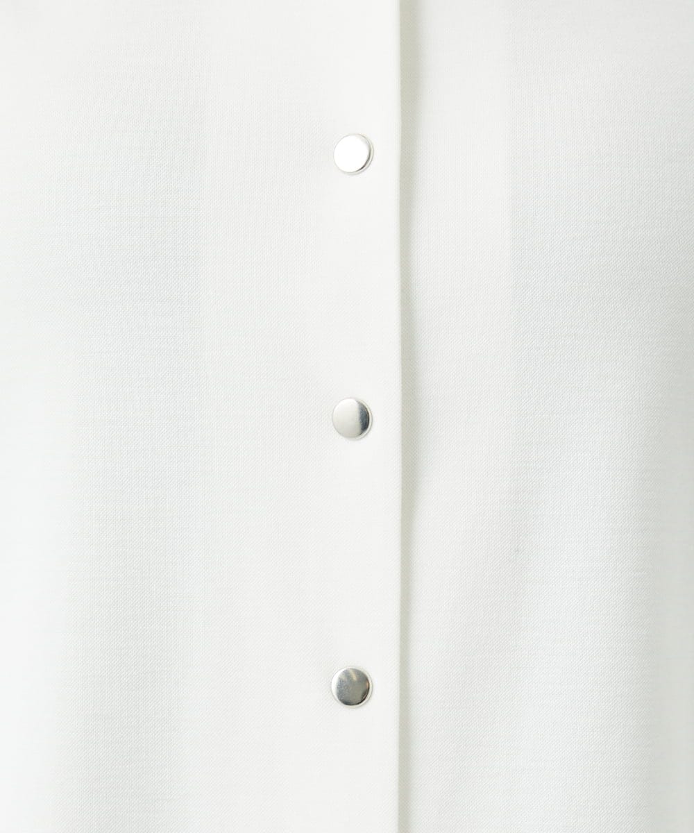 PHKGE50250 GEORGES RECH(小さいサイズ)(メゾン ドゥ サンク) ジャージースナップカーディガン ホワイト