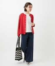 PHKGE50250 GEORGES RECH(小さいサイズ)(メゾン ドゥ サンク) ジャージースナップカーディガン ホワイト