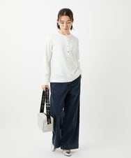 PHKGE50250 GEORGES RECH(小さいサイズ)(メゾン ドゥ サンク) ジャージースナップカーディガン ホワイト