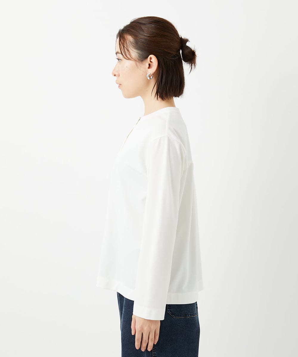 PHKGE50250 GEORGES RECH(小さいサイズ)(メゾン ドゥ サンク) ジャージースナップカーディガン ホワイト