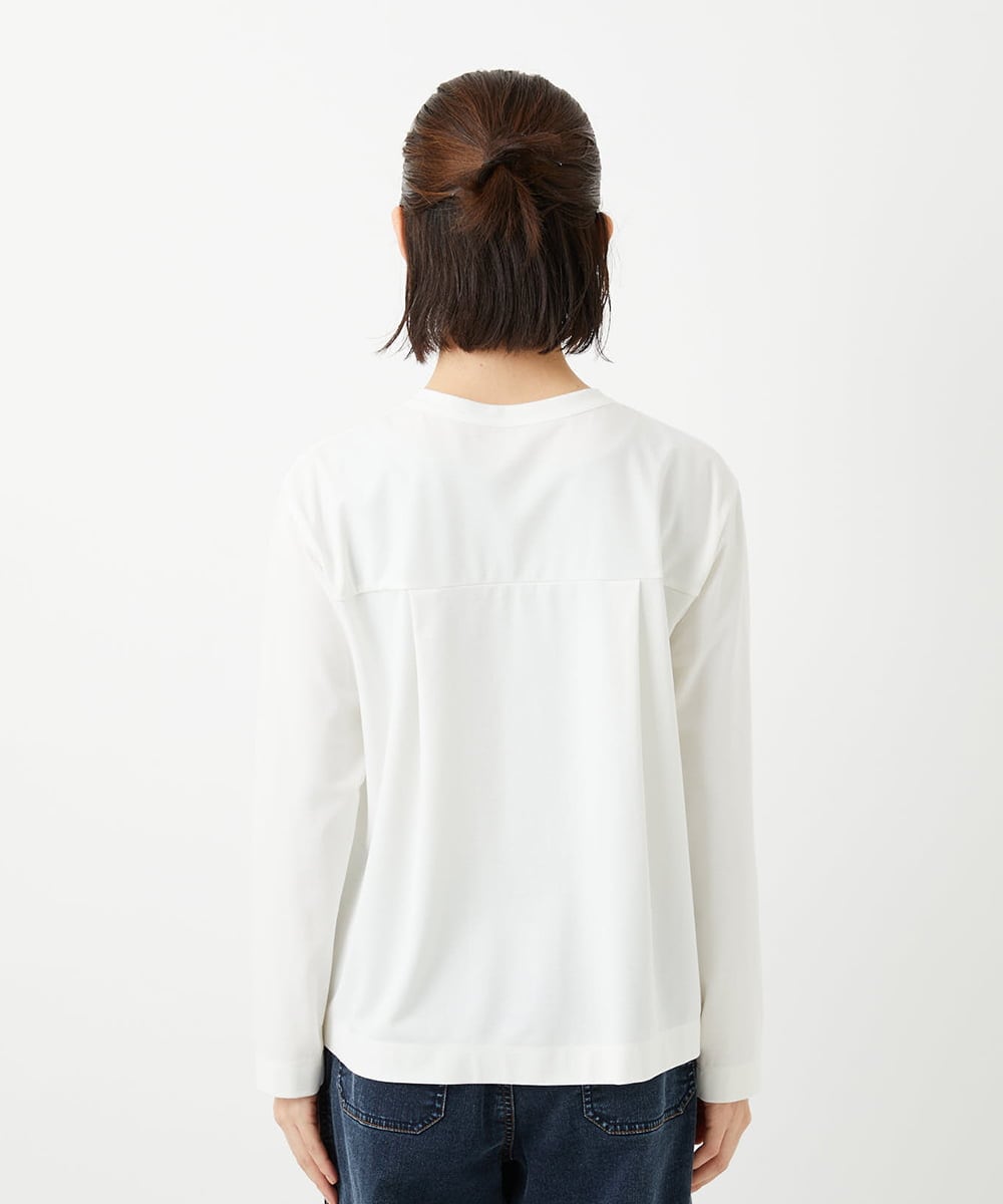 PHKGE50250 GEORGES RECH(小さいサイズ)(メゾン ドゥ サンク) ジャージースナップカーディガン ホワイト