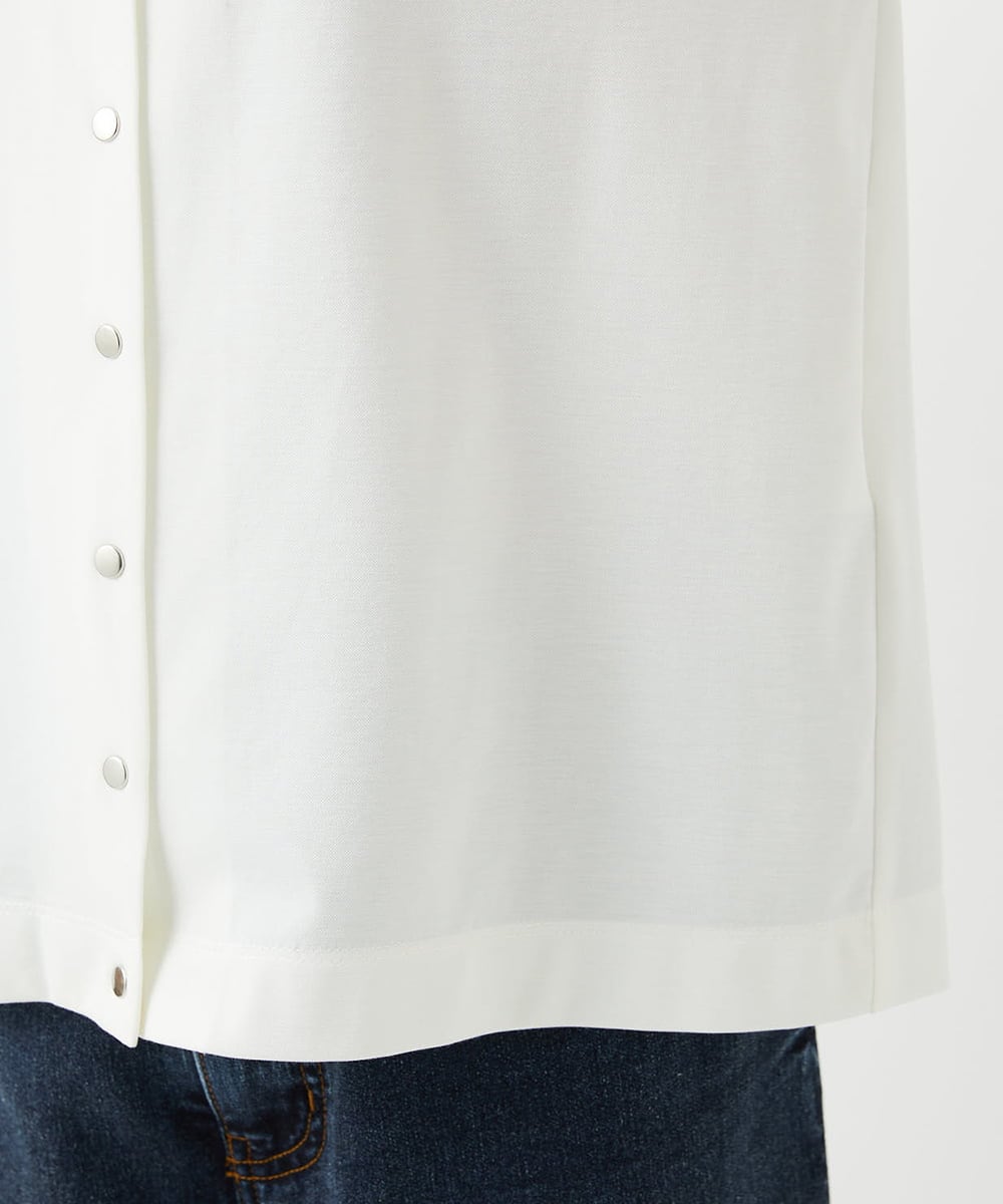 PHKGE50250 GEORGES RECH(小さいサイズ)(メゾン ドゥ サンク) ジャージースナップカーディガン ホワイト