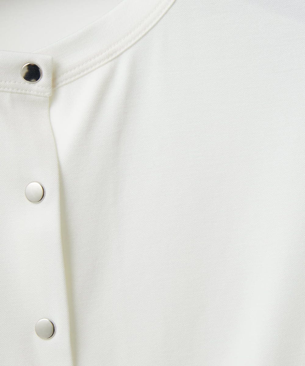 PHKGE50250 GEORGES RECH(小さいサイズ)(メゾン ドゥ サンク) ジャージースナップカーディガン ホワイト