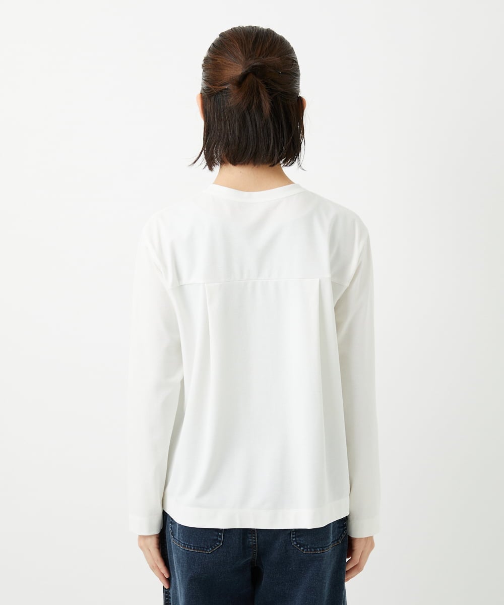 PHKGE50250 GEORGES RECH(小さいサイズ)(メゾン ドゥ サンク) ジャージースナップカーディガン ホワイト