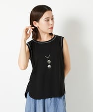 PHKGF27110 GEORGES RECH(小さいサイズ)(メゾン ドゥ サンク) ラメステッチジャージタンクトップ ブラック