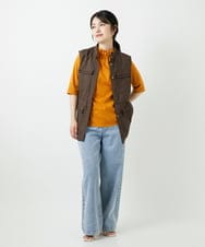PHKGF29180 GEORGES RECH(小さいサイズ)(メゾン ドゥ サンク) タックフリルボトルネック5分袖カットソー ベージュ