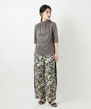 PHKGF29180 GEORGES RECH(小さいサイズ)(メゾン ドゥ サンク) タックフリルボトルネック5分袖カットソー ベージュ