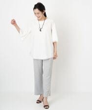 PHKGS07230 GEORGES RECH(小さいサイズ)(メゾン ドゥ サンク) スイビ刺繍フレアスリーブチュニックカットソー ベージュ