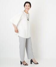 PHKGS07230 GEORGES RECH(小さいサイズ)(メゾン ドゥ サンク) スイビ刺繍フレアスリーブチュニックカットソー ベージュ