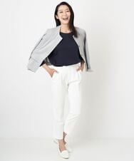 PHKGS08190 GEORGES RECH(小さいサイズ)(メゾン ドゥ サンク) 8分袖ラウンドヘム刺繍カットソー ベージュ