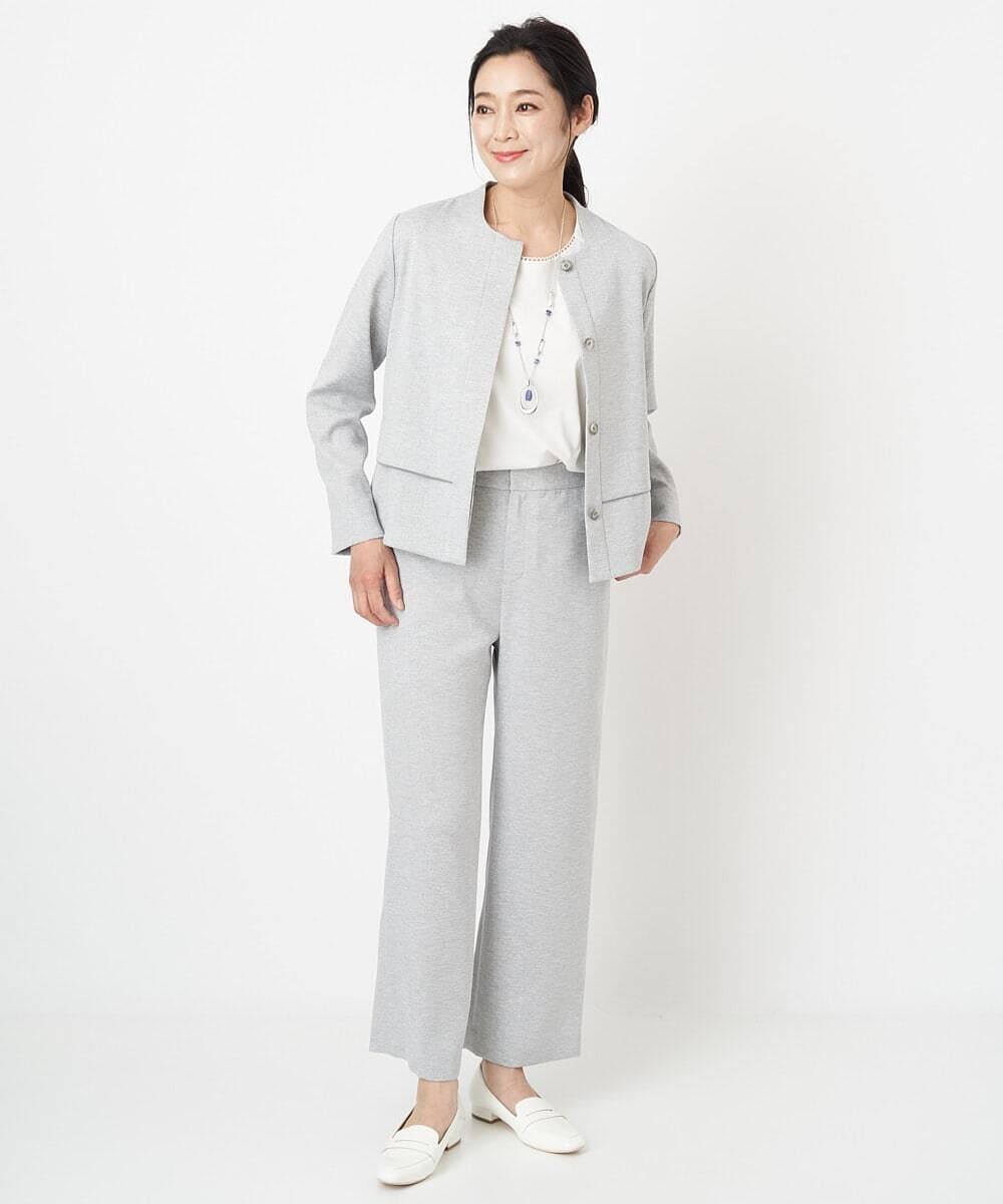 PHKGS08190 GEORGES RECH(小さいサイズ)(メゾン ドゥ サンク) 8分袖ラウンドヘム刺繍カットソー ベージュ