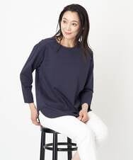 PHKGS08190 GEORGES RECH(小さいサイズ)(メゾン ドゥ サンク) 8分袖ラウンドヘム刺繍カットソー ベージュ