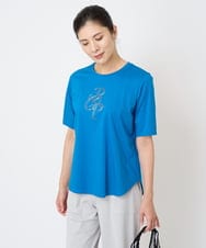 PHKGV09150 GEORGES RECH(小さいサイズ)(メゾン ドゥ サンク) メタリックロゴカットソー ブルー