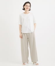 PHKGV09150 GEORGES RECH(小さいサイズ)(メゾン ドゥ サンク) メタリックロゴカットソー ホワイト