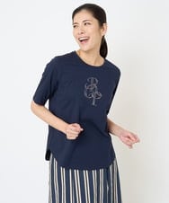 PHKGV09150 GEORGES RECH(小さいサイズ)(メゾン ドゥ サンク) メタリックロゴカットソー ホワイト