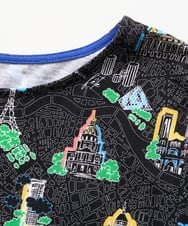 PHKGV16170 GEORGES RECH(小さいサイズ)(メゾン ドゥ サンク) PARIS MAPシルケット天竺カットソー ホワイト