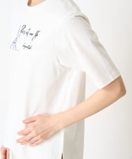 PHKGV17150 GEORGES RECH(小さいサイズ)(メゾン ドゥ サンク) エッフェル塔刺繍ロゴプリントカットソー ホワイト